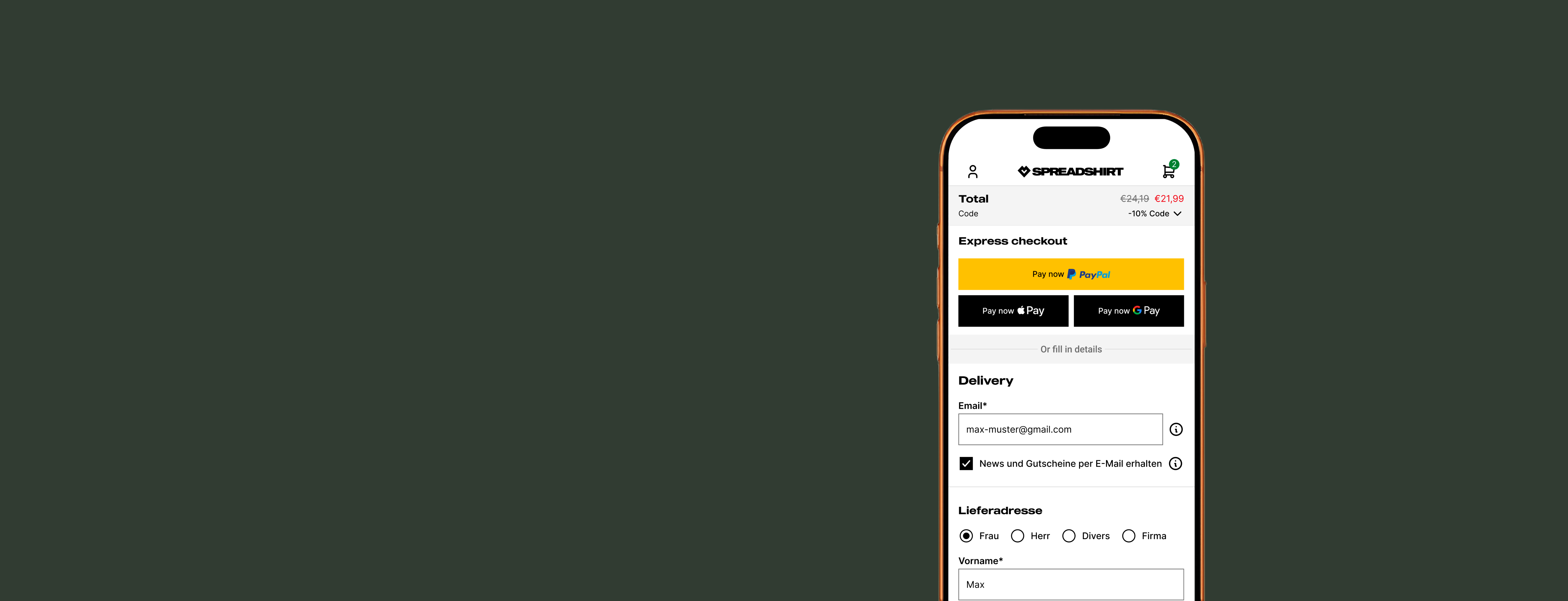 Improved express checkout transparency